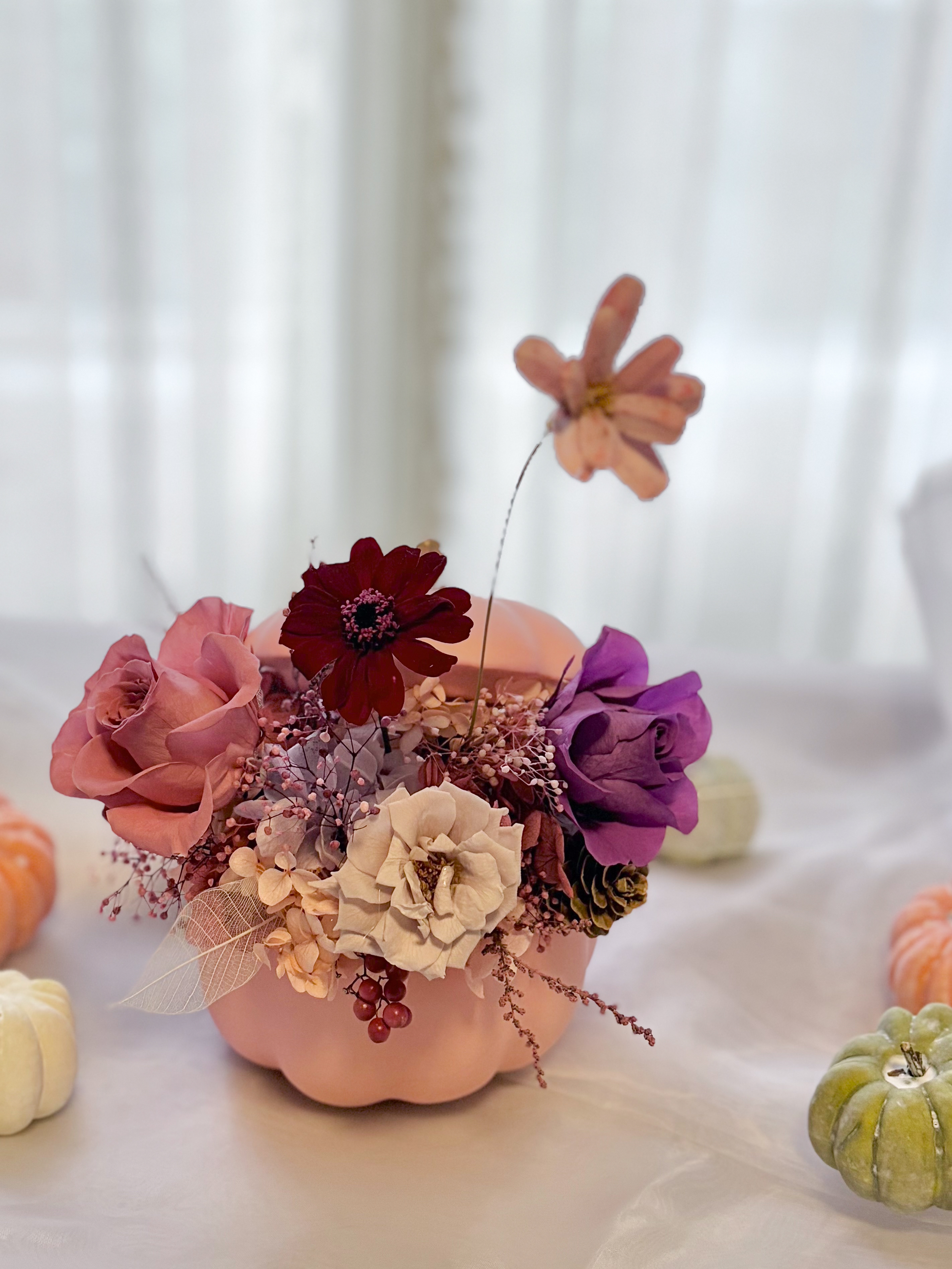 Pink Pumpkin Floral Diffuser
